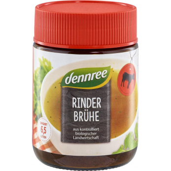 dennree Rinderbrühe mit 18,5% Rindfleisch, 130 gr