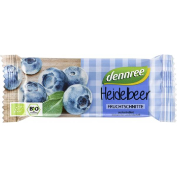 dennree Fruchtschnitte Heidelbeere, 40 gr Stück