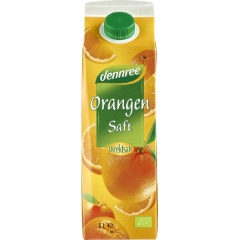 dennree Orangensaft Direktsaft, ohne Zuckerzusatz,