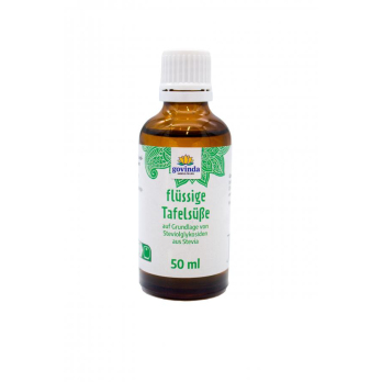Govinda Stevia Flüssige Tafelsüße, 50 ml Flasche