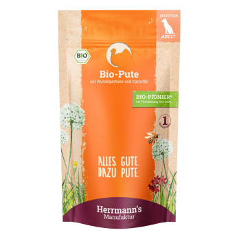 Herrmanns Hunde Pouche Pute mit Wurzelgemüse Kart