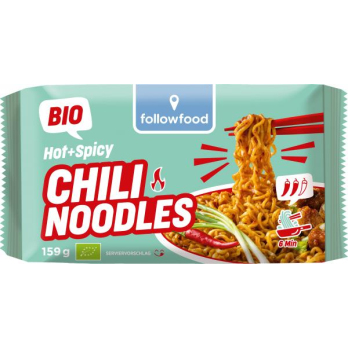 followfood Hot + Spicy Chili Noodles, 159 g Packun
