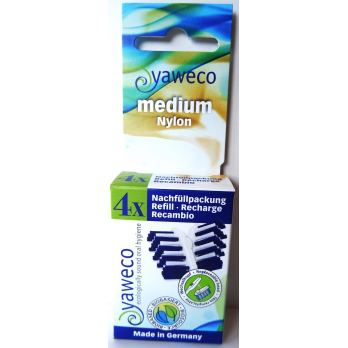 yaweco Zahnbürstenköpfe Nylon medium, 4 St Packung