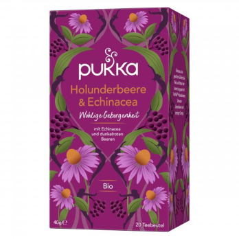 PUKKA Holunderbeere & Echinacea mit Holunderblüte,