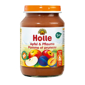 Holle Apfel & Pflaume, 190 gr Glas