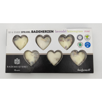 Bademeisterei Sprudelbadeherzen mit Blüten, 1  Pac