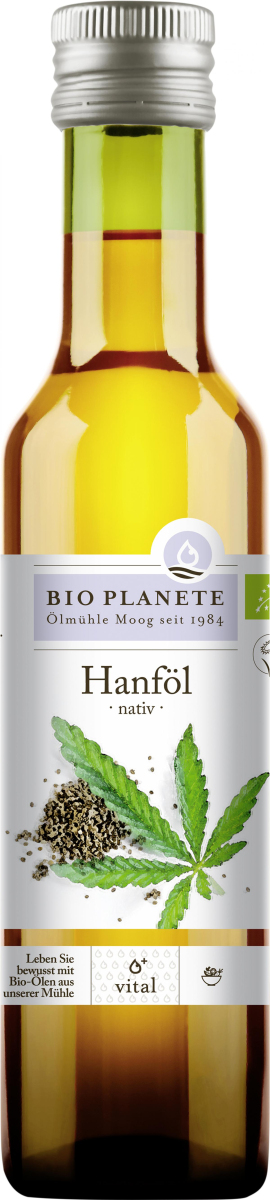 Bio Planète Hanföl nativ, 250 ml Flasche