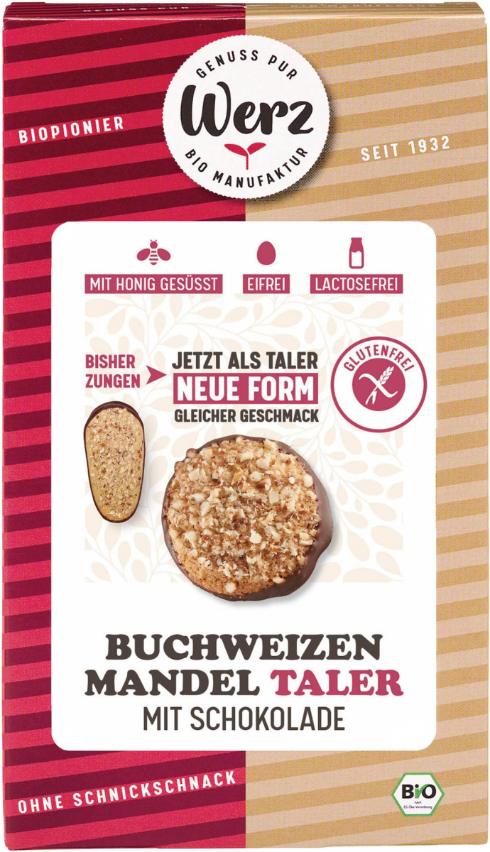 Werz Buchweizen-Mandel-Taler, 150 gr Packung -glu