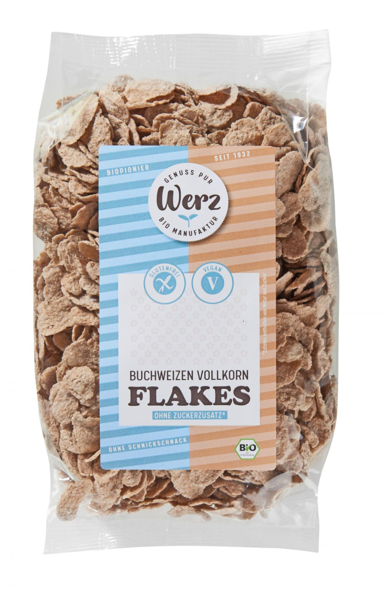 Werz Buchweizen-Vollkornflakes - glutenfrei-, 250