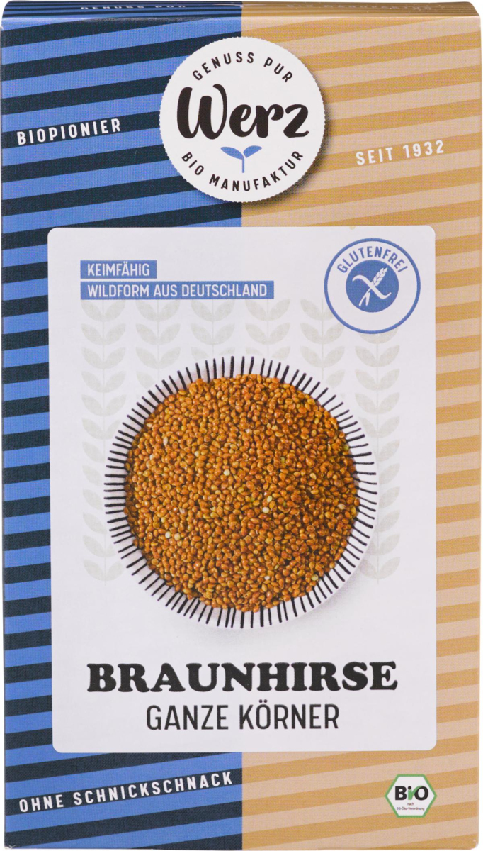 Werz Braunhirse, ganz-keimfähig, 500 gr Packung -g