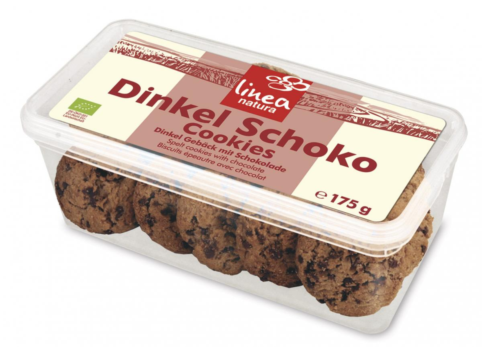 linea natura Dinkel Schoko Cookies, 175 gr Packung