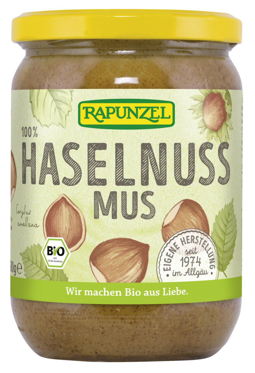 Rapunzel Haselnussmus, 500 gr Glas