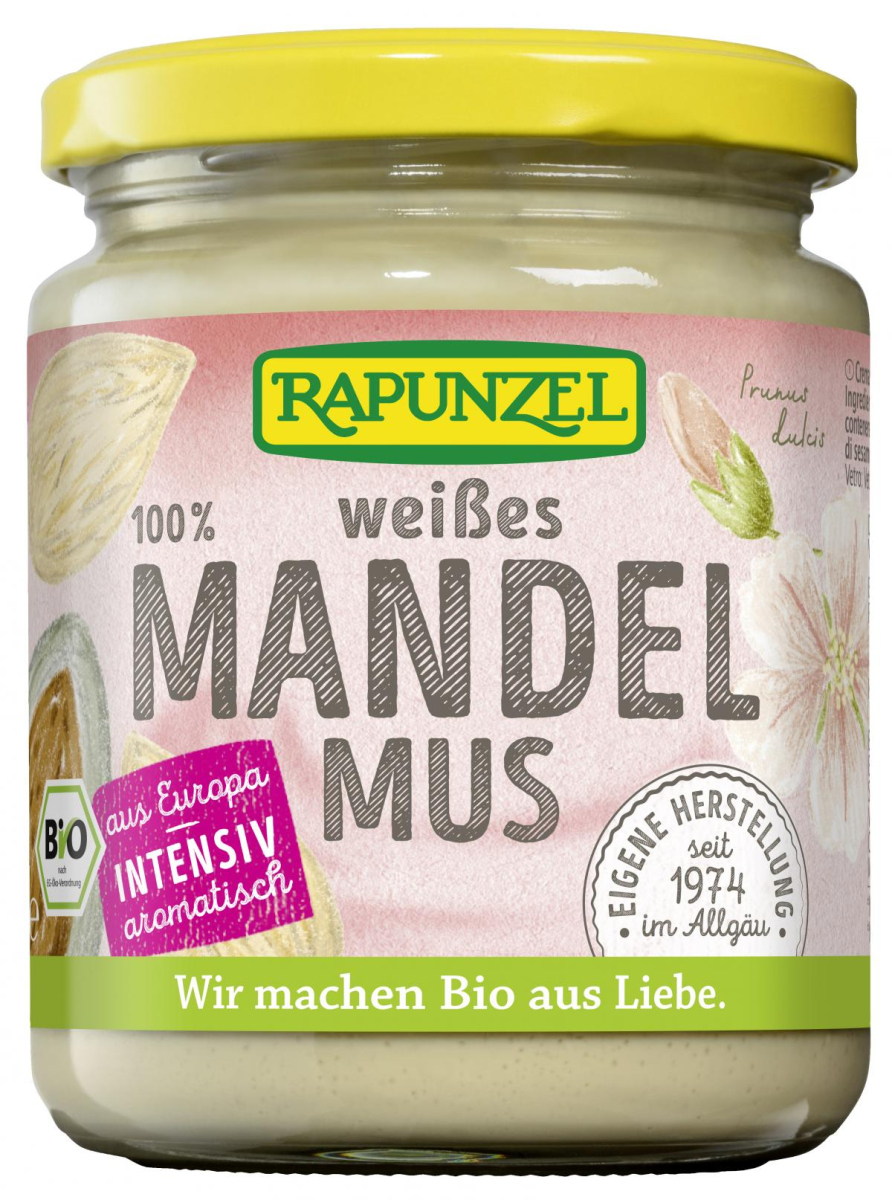 Rapunzel Mandelmus weiß, aus Europa, 250 gr Glas