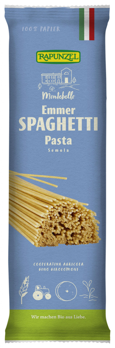 Rapunzel Emmer-Spaghetti Semola, 500 gr Packung