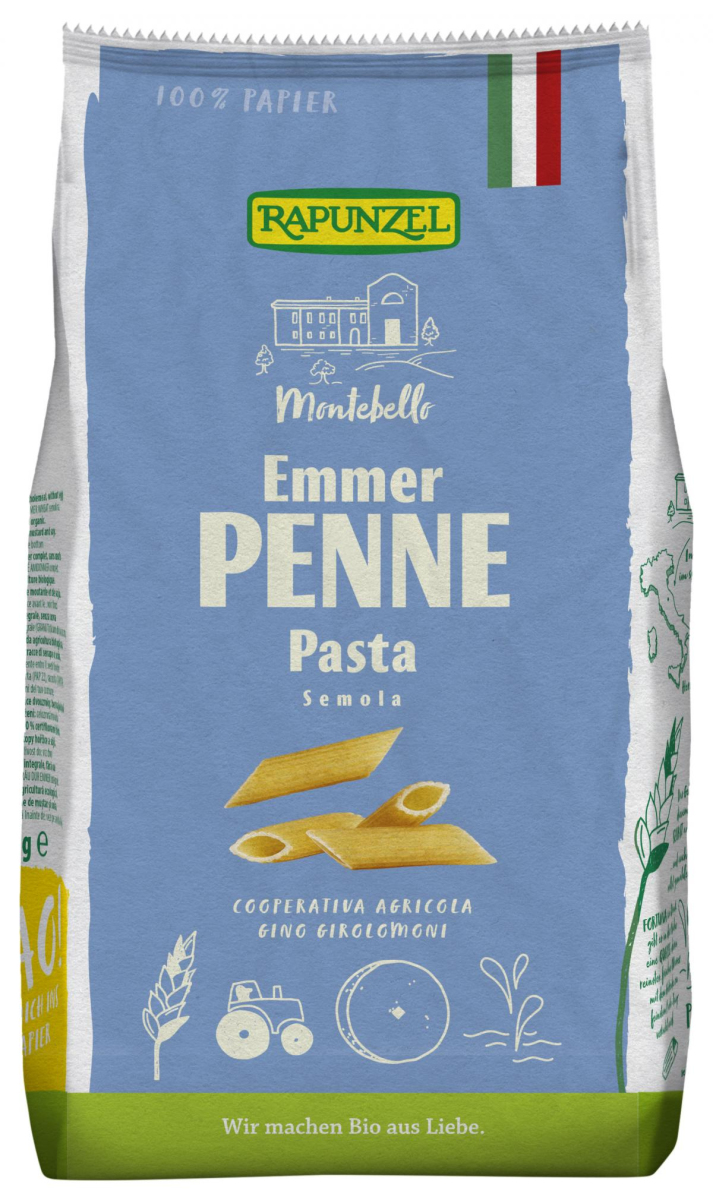 Rapunzel Emmer-Penne Semola, 500 gr Packung