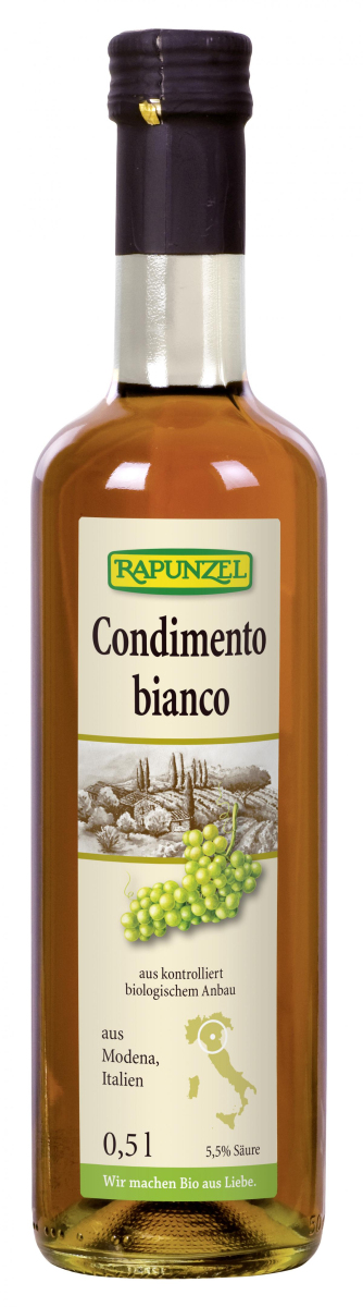 Rapunzel Balsamico Bianco Condimento, 0,5 ltr Flas