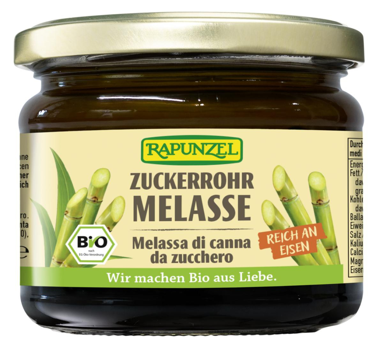 Rapunzel Zuckerrohr-Melasse, 300 gr Glas