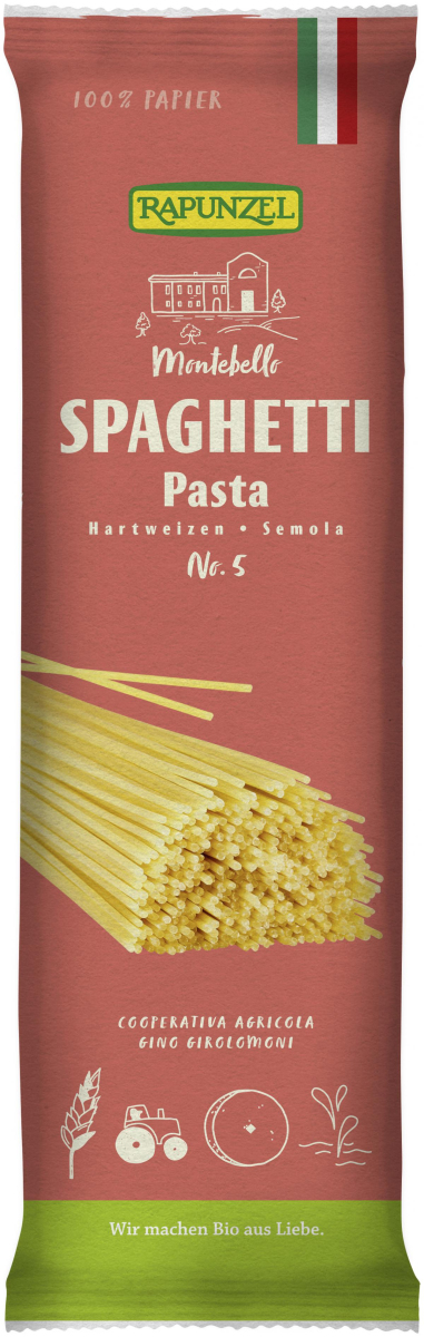 Rapunzel Spaghetti Semola no.5, 500 gr Packung