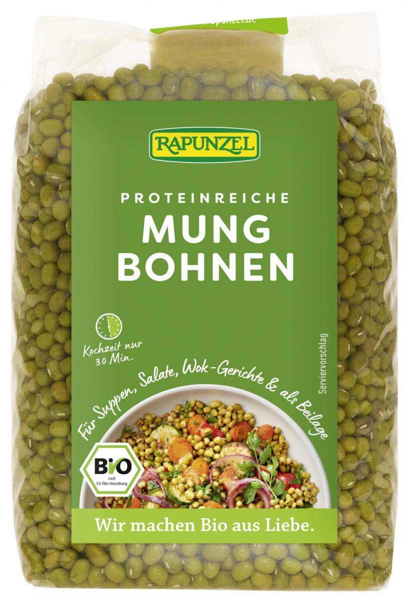 Rapunzel Mungbohnen, 500 gr Packung