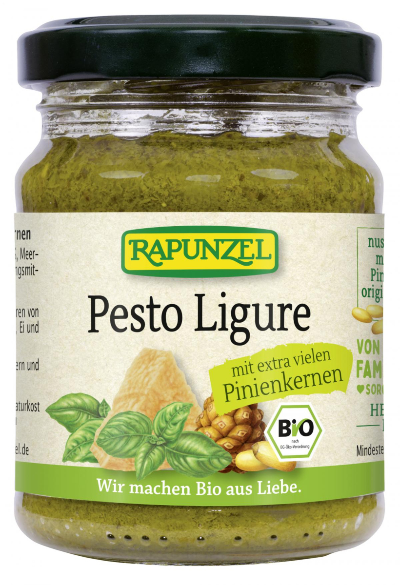 Rapunzel Pesto Ligure mit Parmesan, 130 ml Glas