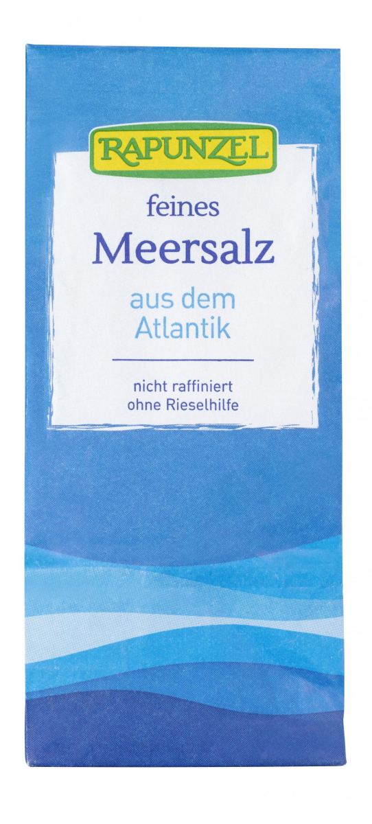 Rapunzel Atlantikmeersalz fein, 500 gr Packung, un
