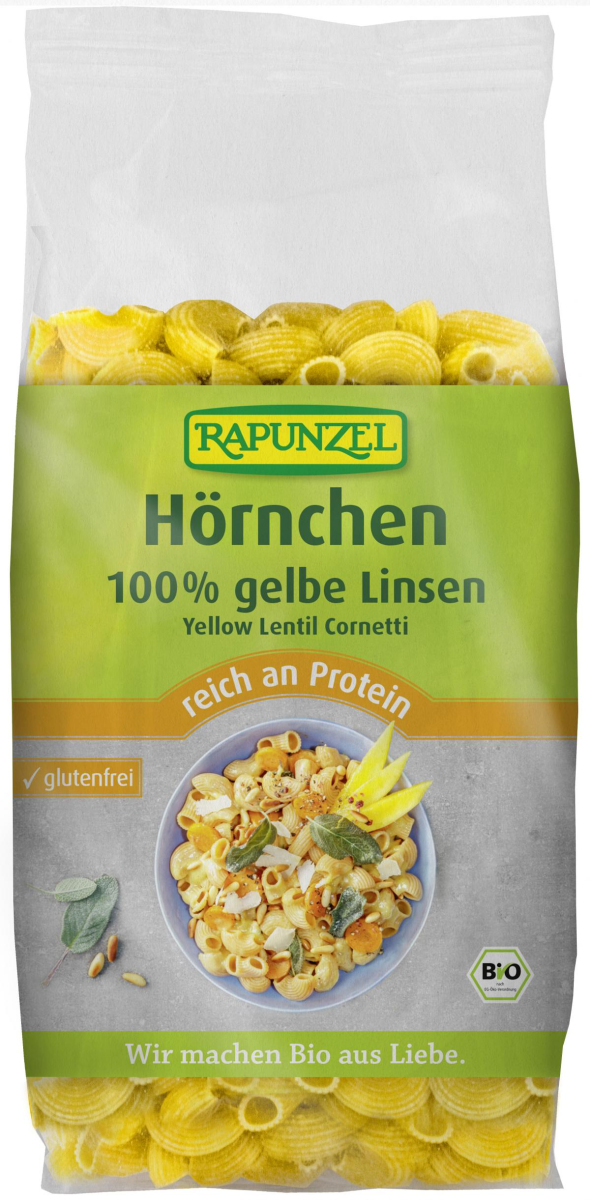 Rapunzel Gelbe Linsen Hörnchen, 300 gr Packung