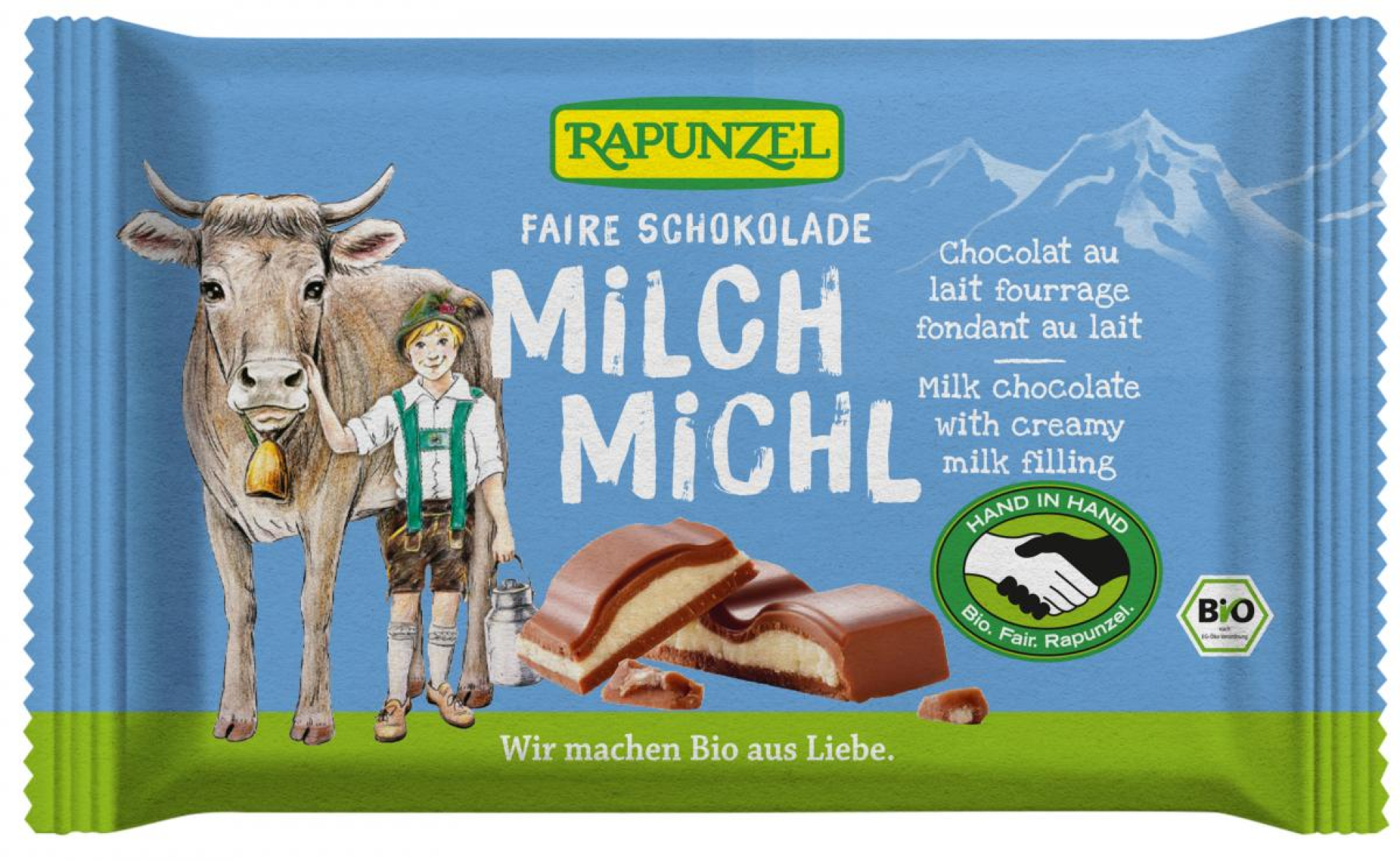 Rapunzel Milch Michl Schokolade HIH, 100 gr Stück