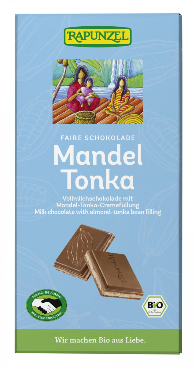 Rapunzel Vollmilch Schokolade Mandel-Tonka HIH, 10
