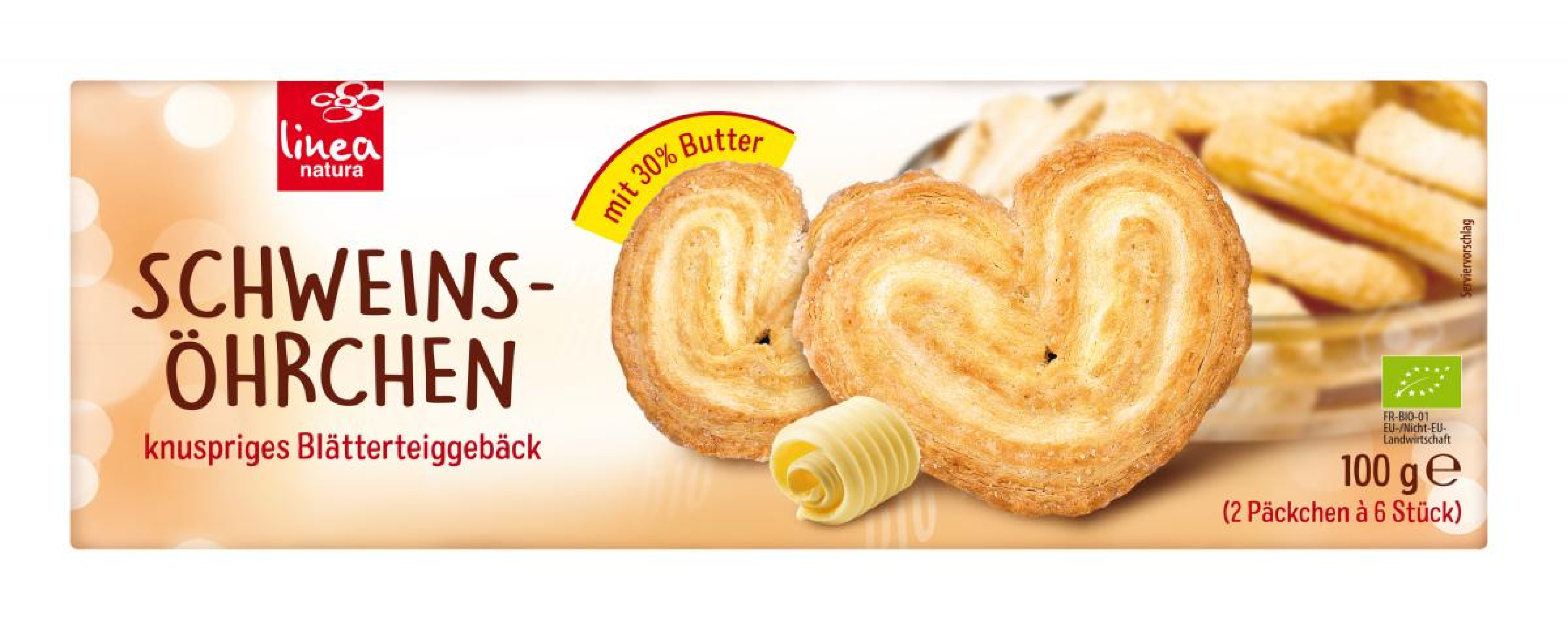 linea natura Schweinsöhrchen, 100 g Packung