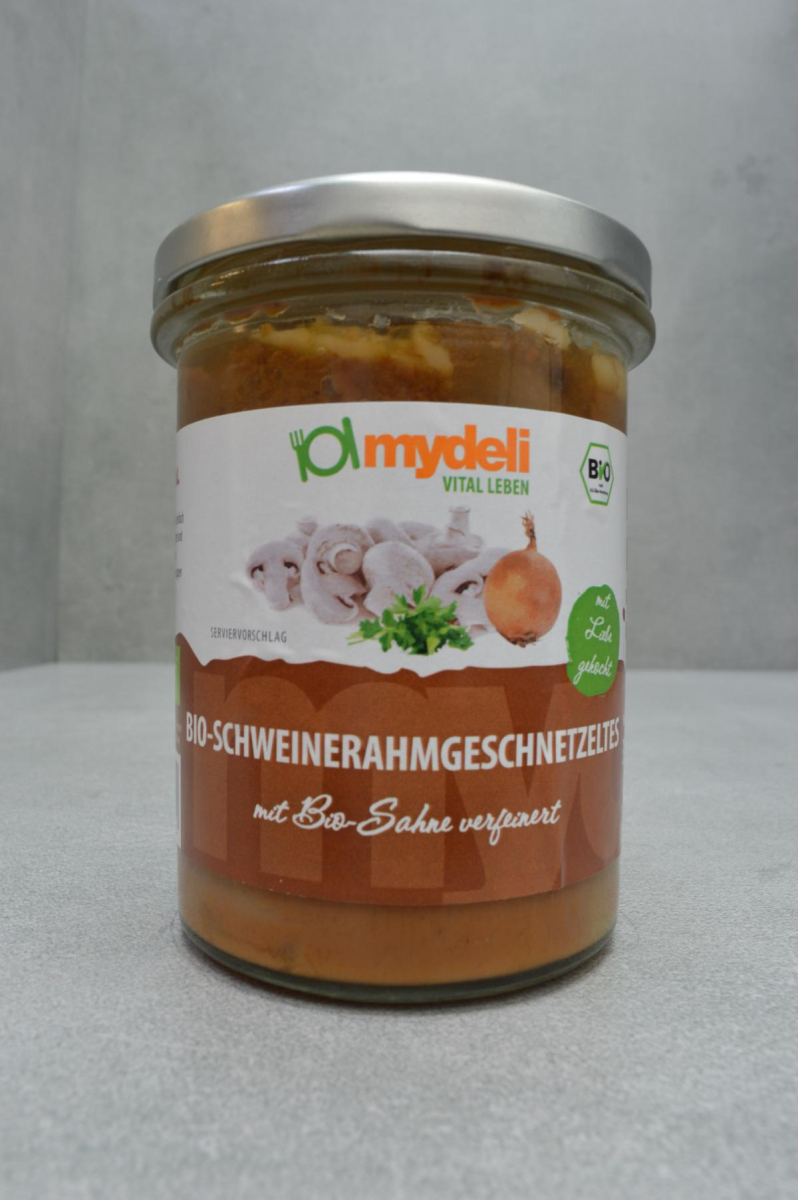 MyDeli Schweinerahmgeschnetzeltes, 370 gr Glas