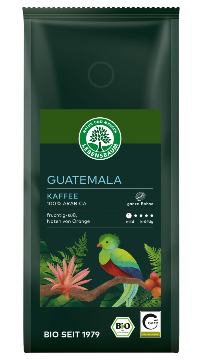 Lebensb Guatemala Kaffee, ganze Bohne, 250 g Packu