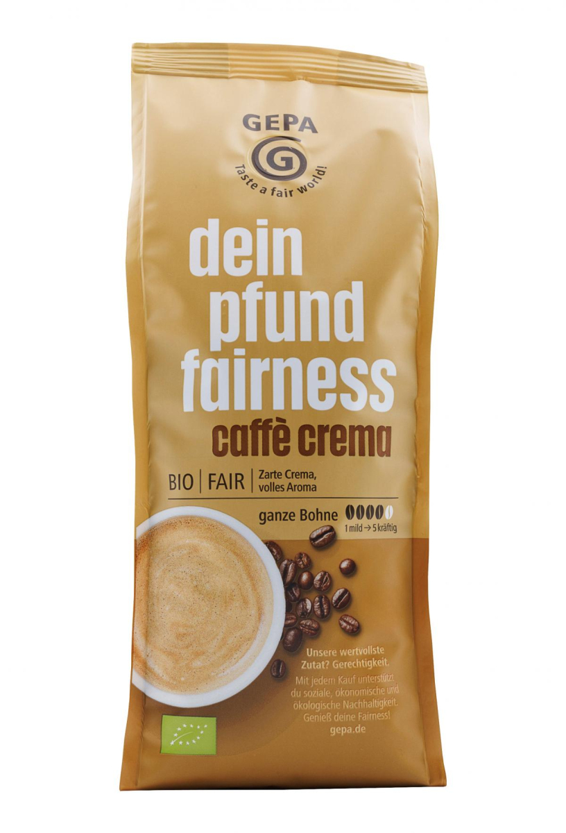 Gepa Faires Pfund Crema, ganze Bohne, 500 gr Packu