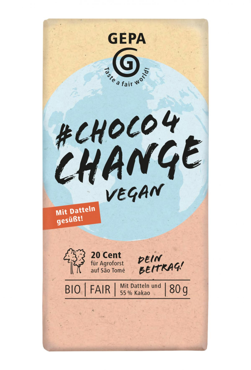 Gepa Choco4Change Vegan, 80 gr Stück