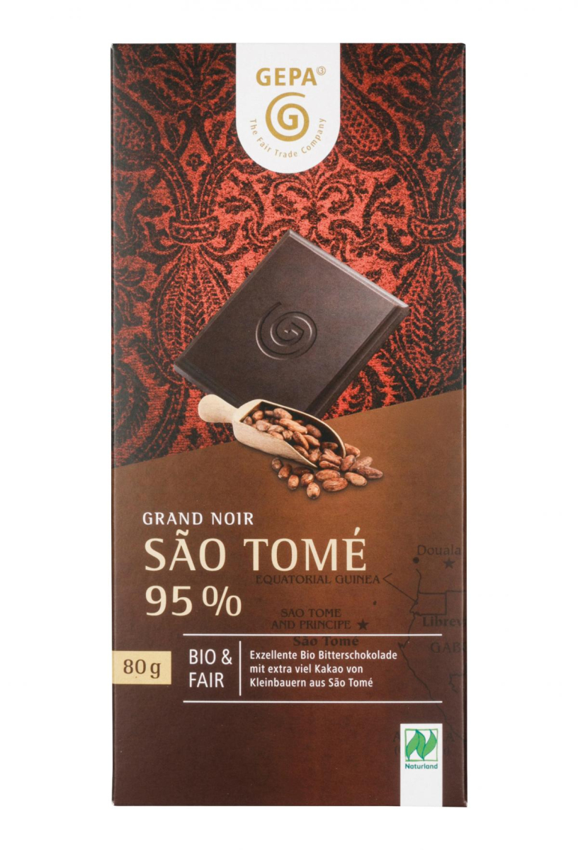 Gepa Grand Noir Sao Tomé 95%, 80 gr Stück