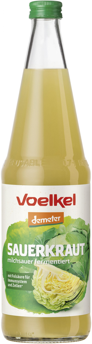 Voelkel Sauerkrautsaft milchsauer vergoren und samenfest 0,7l