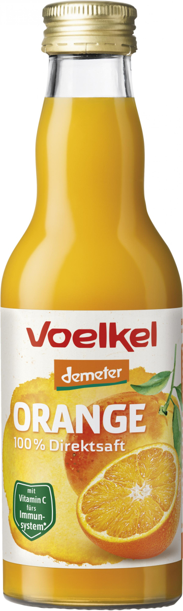 Voelkel Orangensaft, 0,2 ltr Flasche
