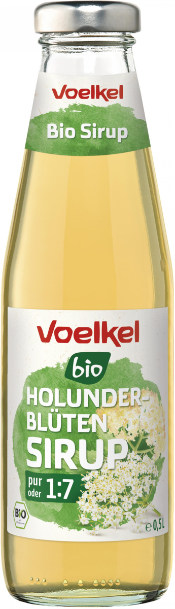 Voelkel Sirup Holunderblüte, 0,5 ltr Flasche