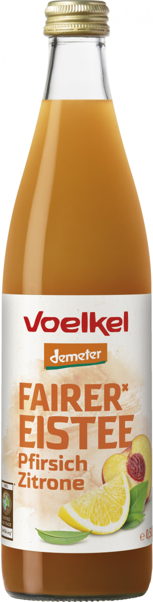 Voelkel Fairer Eistee Pfirsich Zitrone, 0,5 ltr Fl
