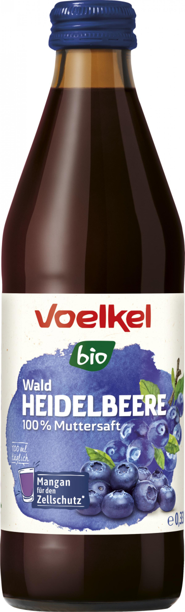 Voelkel Waldheidelbeere Muttersaft, 0,33 L Flasche
