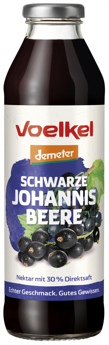 Voelkel Schwarze Johannisbeere Nektar, 0,5 L Flasc