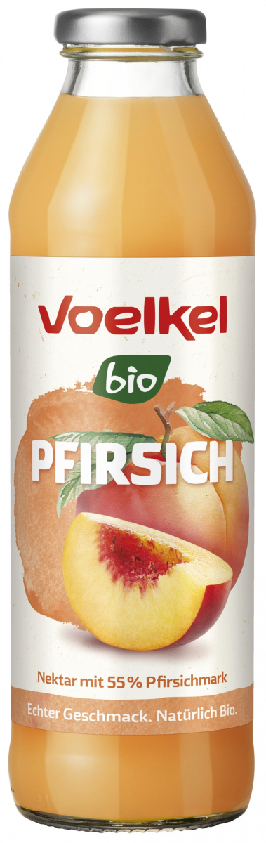 Voelkel Pfirsich Nektar, 0,5 L Flasche