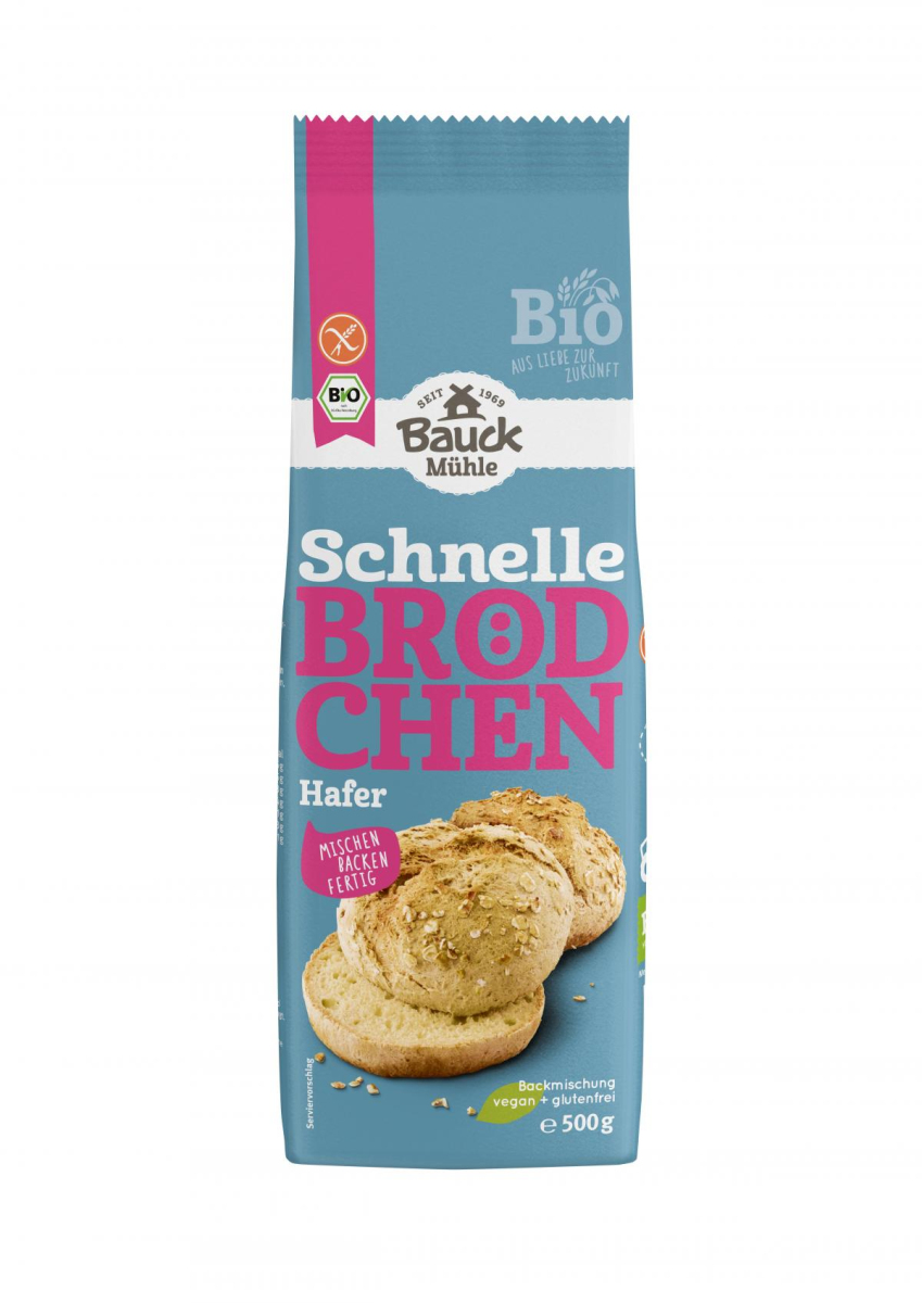 Bauck Hof Schnelle Brötchen Hafer glutenfrei, 500