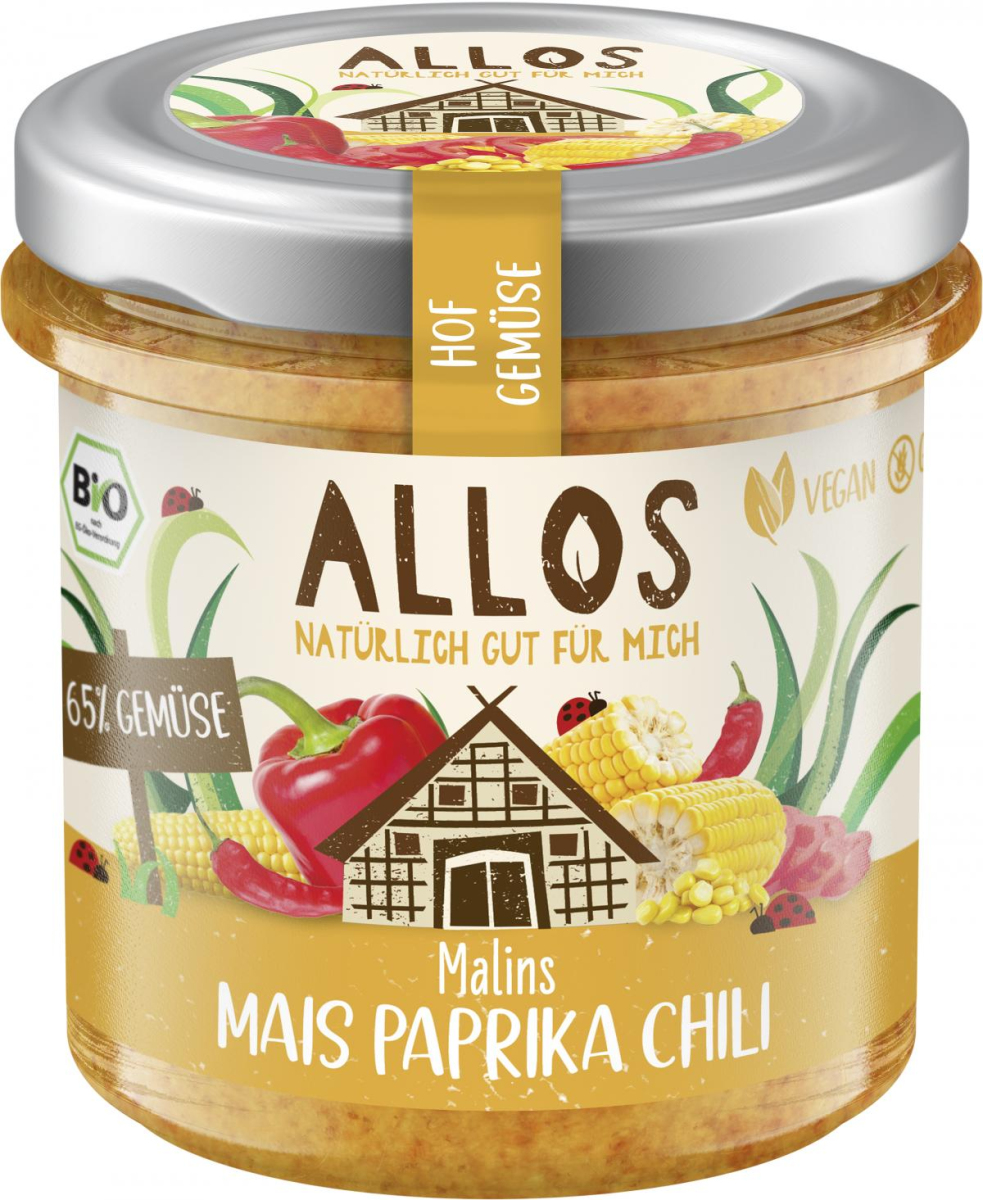 Allos Hof-Gemüse Meikes Mais Paprika Chili, 135 gr