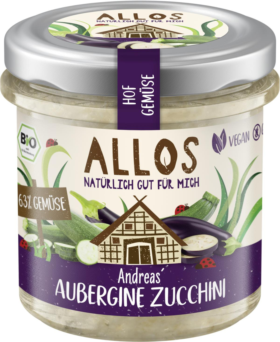 Allos Hof-Gemüse Andreas Aubergine Zucchini, 135 g