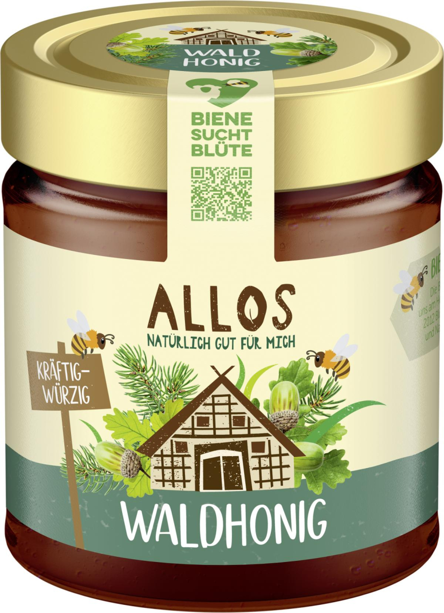 Allos Waldhonig, 500 gr Glas - flüssig -
