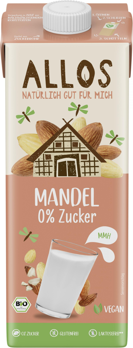 Allos Mandel Drink naturell, 1 ltr Packung