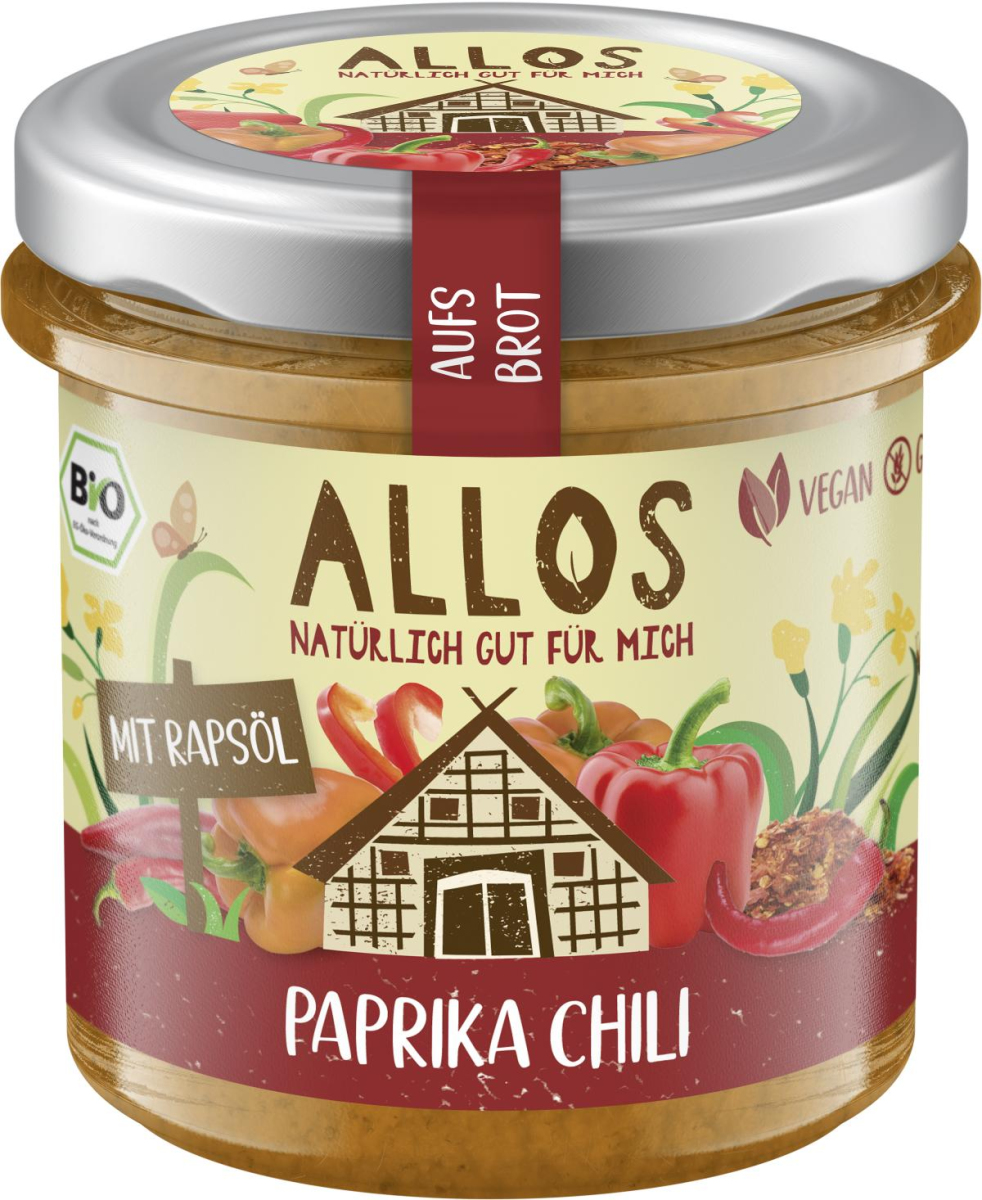 Allos Aufs Brot Paprika Chili, 140 gr Glas