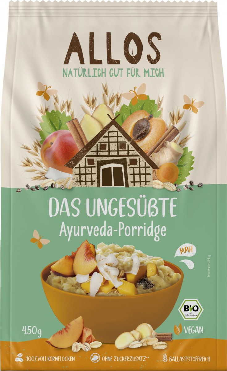 Allos Der Ungesüsste Ayurveda Brei, 450 gr Packung