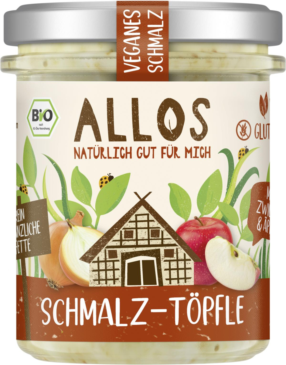 Allos Schmalz-Töpfle mit Zwiebeln und Apfel, 150 g
