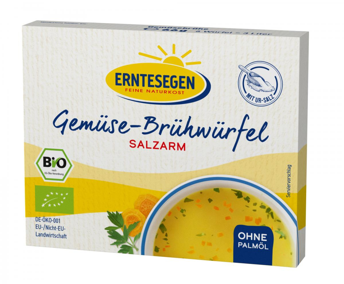 Erntesegen Gemüse Brühwürfel, salzarm, à 11 gr für